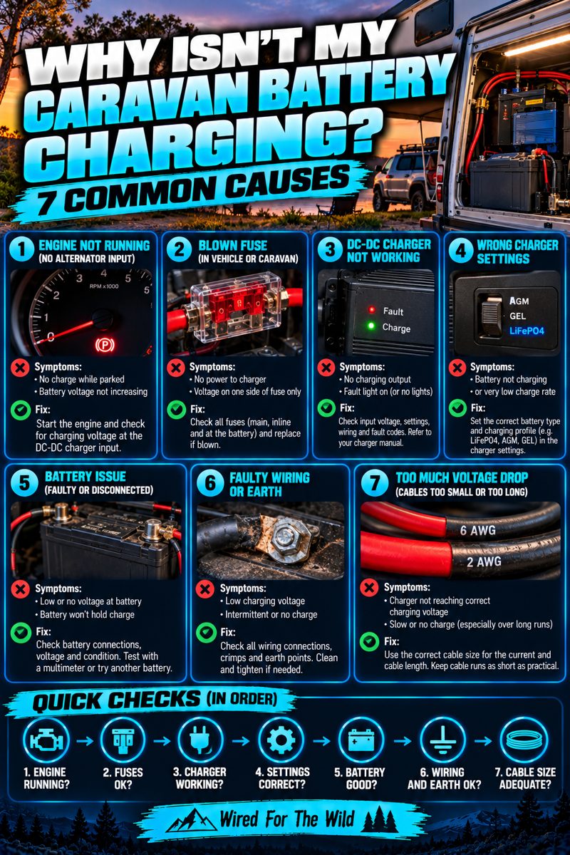 Why Isn't My Caravan Battery Charging? 7 Common Causes