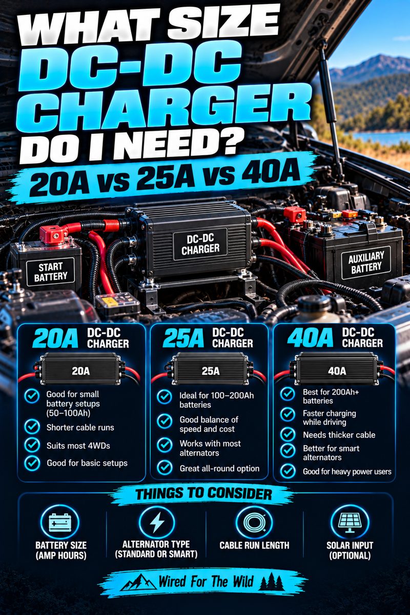 What Size DC-DC Charger Do I Need? 20A vs 25A vs 40A